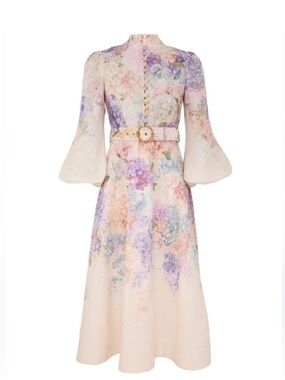 Zimmermann | Dresses | Nwot Zimmermann Dancer Day Midi Linen Dress Blush  Pink | Poshmark